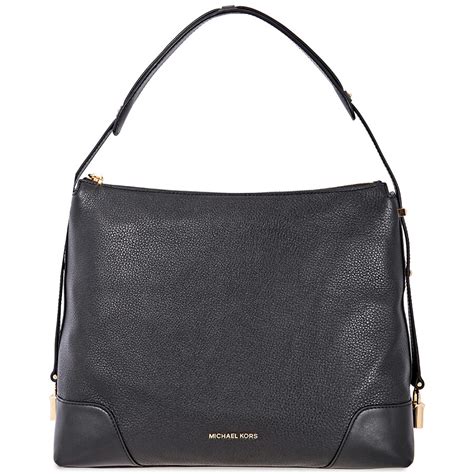 michael kors leather crosby large shoulder bag black|Michael Kors small tote handbags.